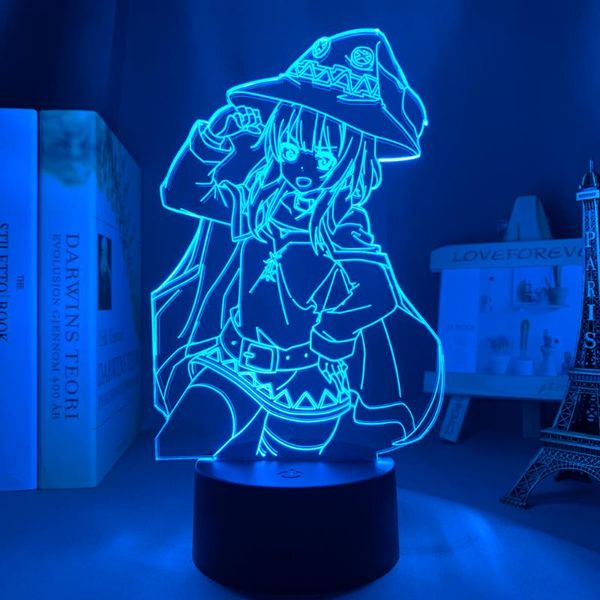 night lights anime konosuba megumin led light for bedroom decor brithday gift manga room desk 3d table lamp acrylic
night lights anime konosuba megumin led light for bedroom decor brithday gift manga room desk 3d table lamp acrylic