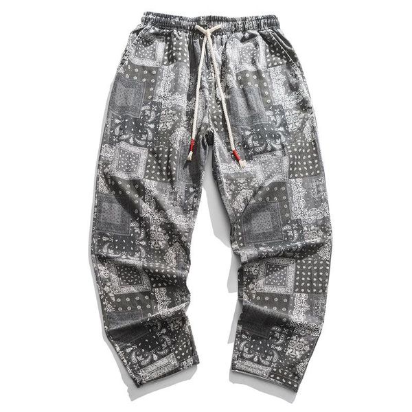 retro printed casual men's loose pantalon hombre plus fat size nine-point harem pants trendy chinese style, Black
retro printed casual men's loose pantalon hombre plus fat size nine-point harem pants trendy chinese style, Black