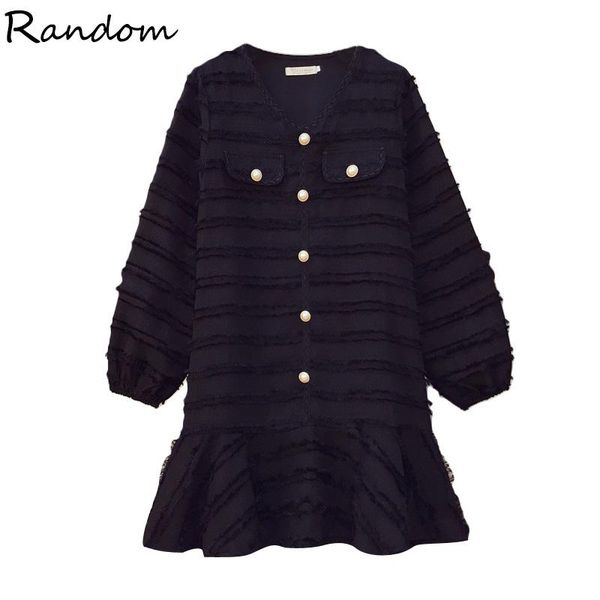casual dresses plus size women elegant party black dress 2021 long sleeve solid single-breasted jacquard femme fashion clothing, Black;gray
casual dresses plus size women elegant party black dress 2021 long sleeve solid single-breasted jacquard femme fashion clothing, Black;gray