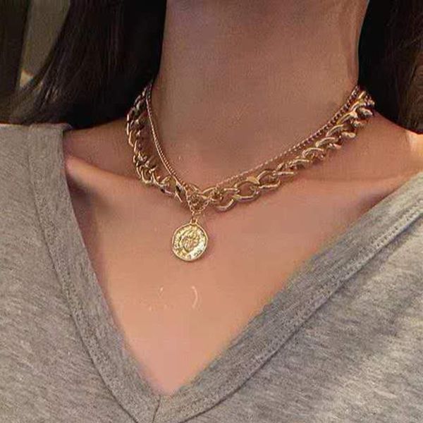 chokers fine fashion chain necklace thick double personality hip-hop neck short clavicle women, Golden;silver
chokers fine fashion chain necklace thick double personality hip-hop neck short clavicle women, Golden;silver