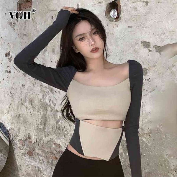 vintage hit color hollow out t shirt for women square collar long sleeve casual slim shirts female spring fashion 210531, White
vintage hit color hollow out t shirt for women square collar long sleeve casual slim shirts female spring fashion 210531, White