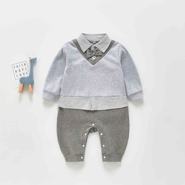 spring boy treasure infants and young children climbing clothes striped tie handsome gentleman jumpsuit baby romper 210515, Blue
spring boy treasure infants and young children climbing clothes striped tie handsome gentleman jumpsuit baby romper 210515, Blue