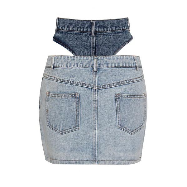 skirts zoulv personality hollow high-waisted fake two-piece denim skirt women's fashion casual mosaic, Black
skirts zoulv personality hollow high-waisted fake two-piece denim skirt women's fashion casual mosaic, Black