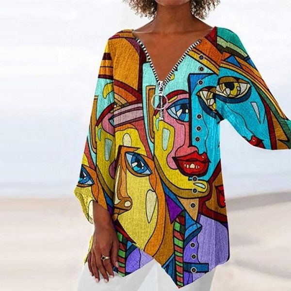 women's blouses & shirts 2021 harajuku vintage cartoon printed blouse women spring elegant v-neck long sleeve pullovers female casual, White
women's blouses & shirts 2021 harajuku vintage cartoon printed blouse women spring elegant v-neck long sleeve pullovers female casual, White