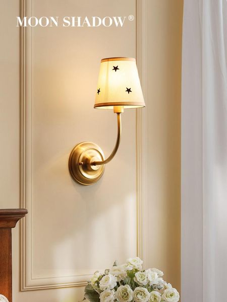 wall lamp moonshadow full copper light dormitorio star children bedroom lights for home decoration 220v 
wall lamp moonshadow full copper light dormitorio star children bedroom lights for home decoration 220v