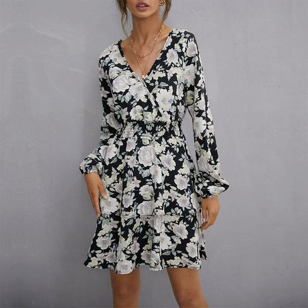 casual dresses women dress 2021 fall v neck long sleeve floral a line causal for ladies fashion printed all match waist, Black;gray
casual dresses women dress 2021 fall v neck long sleeve floral a line causal for ladies fashion printed all match waist, Black;gray