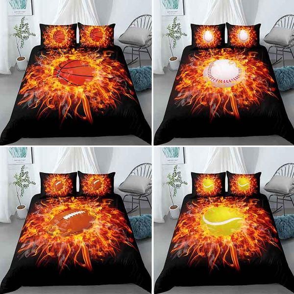 sport ball in fire bedding set king single size boys man duvet cover and pillowcase quilt comforter covers customize sets
sport ball in fire bedding set king single size boys man duvet cover and pillowcase quilt comforter covers customize sets