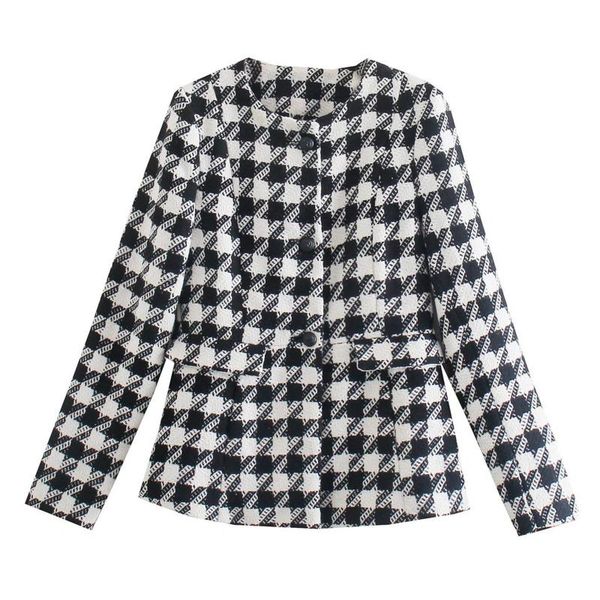 women's suits & blazers plaid blazer female single breasted jacket for women autumn vintage houndstooth outwear o neck england style po, White;black
women's suits & blazers plaid blazer female single breasted jacket for women autumn vintage houndstooth outwear o neck england style po, White;black