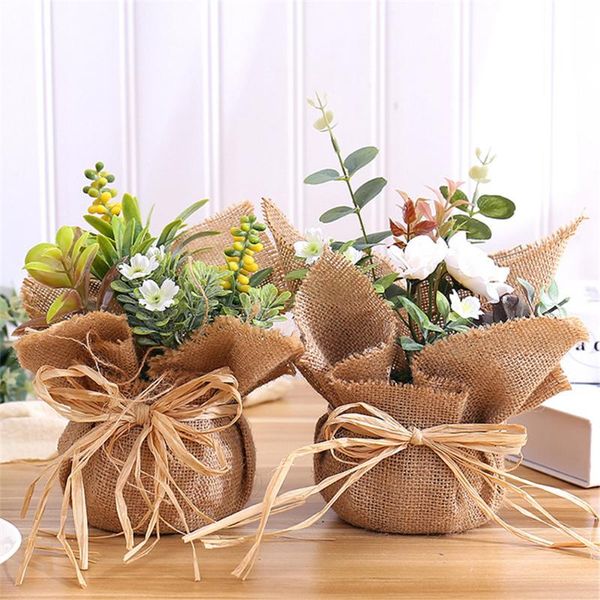 decorative flowers & wreaths classic creative artificial plants floral flower silk wedding party bouquet home decor with pot el garden fe27 
decorative flowers & wreaths classic creative artificial plants floral flower silk wedding party bouquet home decor with pot el garden fe27