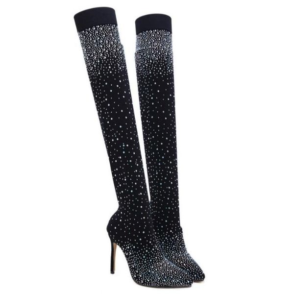 boots 2021 plus size 35-43 winter over-the-knee women women's shoes rhinestone super high heel, Black
boots 2021 plus size 35-43 winter over-the-knee women women's shoes rhinestone super high heel, Black
