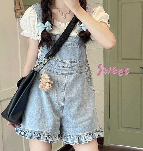 cap doll milk cream strap jeans women's summer loose lace slim high waist pants new, Blue
cap doll milk cream strap jeans women's summer loose lace slim high waist pants new, Blue