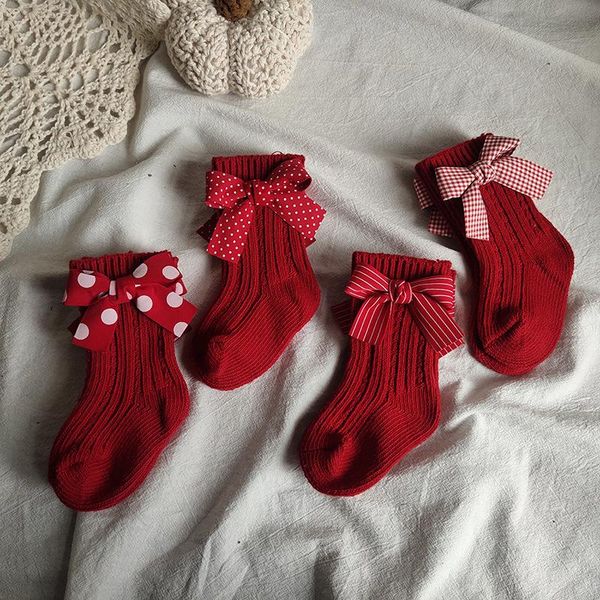 socks children's christmas gift bowknot woolen spain style medium tube autumn winter girls grid wave point red floor, Pink;yellow
socks children's christmas gift bowknot woolen spain style medium tube autumn winter girls grid wave point red floor, Pink;yellow