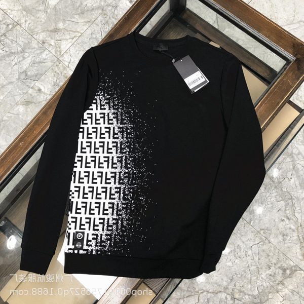 and correct spring version 2021 autumn little monster letter gradient men's slim round ne sweater mercerized cotton, Black
and correct spring version 2021 autumn little monster letter gradient men's slim round ne sweater mercerized cotton, Black