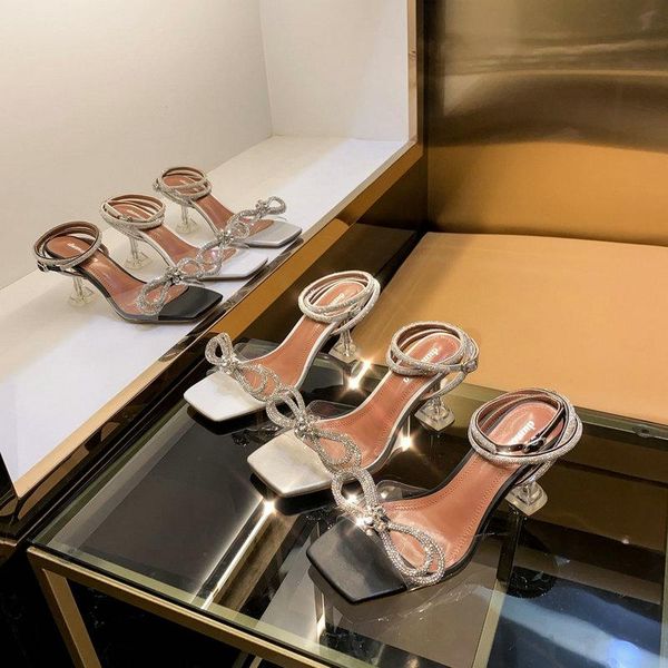 sandals luxury crystal heel transparent fashion all-match square toe rhinestone women's shoes buckle heels, Black
sandals luxury crystal heel transparent fashion all-match square toe rhinestone women's shoes buckle heels, Black
