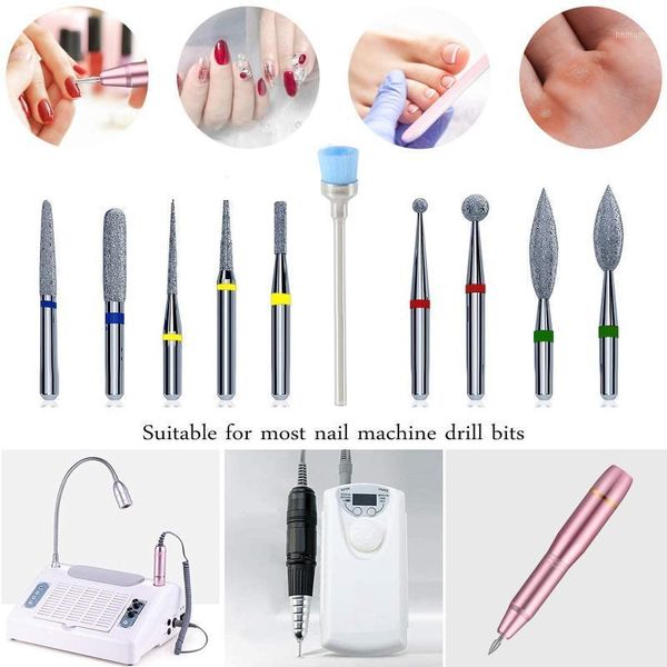 10pcs nail drill bits set pedicure for manicure machine polishing grinding head replacement milling cutter sets accessories art equipment1, Silver
10pcs nail drill bits set pedicure for manicure machine polishing grinding head replacement milling cutter sets accessories art equipment1, Silver