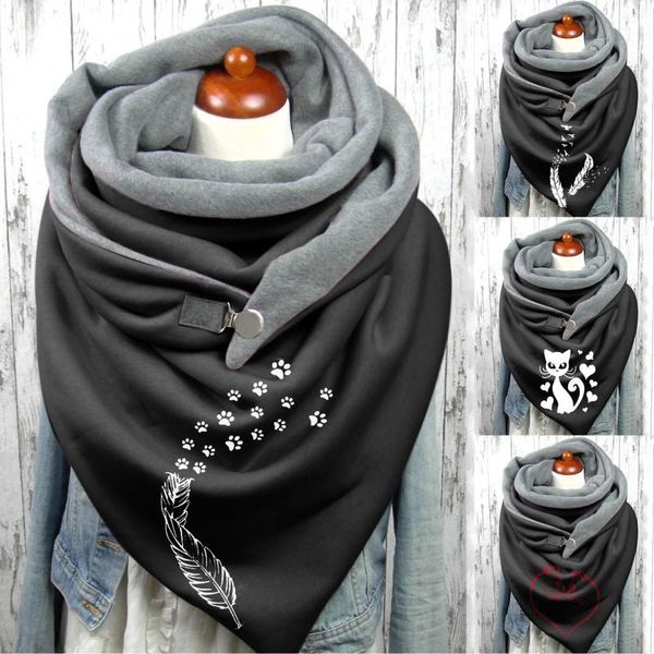scarves women cute cat print scarf winter warm shawl lady fashion retro female multi-purpose button wraps foulard femme 2021 d6, Blue;gray
scarves women cute cat print scarf winter warm shawl lady fashion retro female multi-purpose button wraps foulard femme 2021 d6, Blue;gray