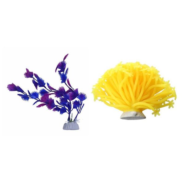 decorations artificial plant blue purple plastic & aquarium fish tank silicone sea anemone ornament yellow
decorations artificial plant blue purple plastic & aquarium fish tank silicone sea anemone ornament yellow