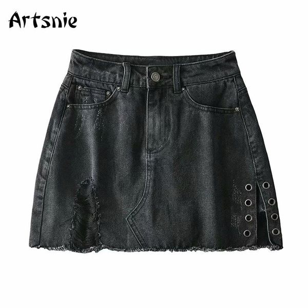 artsnie vintage hole black shorts skirts women winter 2021 high waist pockets denim femme ripped sweet women's, White;black
artsnie vintage hole black shorts skirts women winter 2021 high waist pockets denim femme ripped sweet women's, White;black