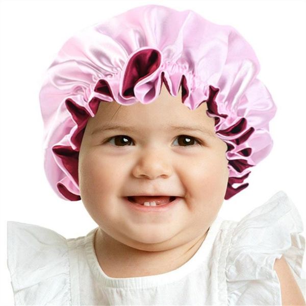 baby elastic band sleep cap silky satin bonnet double layer girl night turban children solid headwear cute hat caps & hats, Yellow
baby elastic band sleep cap silky satin bonnet double layer girl night turban children solid headwear cute hat caps & hats, Yellow