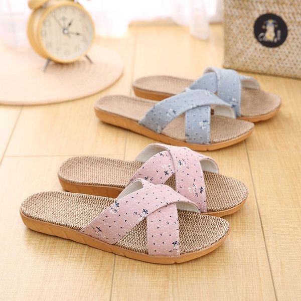 linen slippers women summer home indoor shoes cross belt sweet non-slip household floor sandals and, Black
linen slippers women summer home indoor shoes cross belt sweet non-slip household floor sandals and, Black