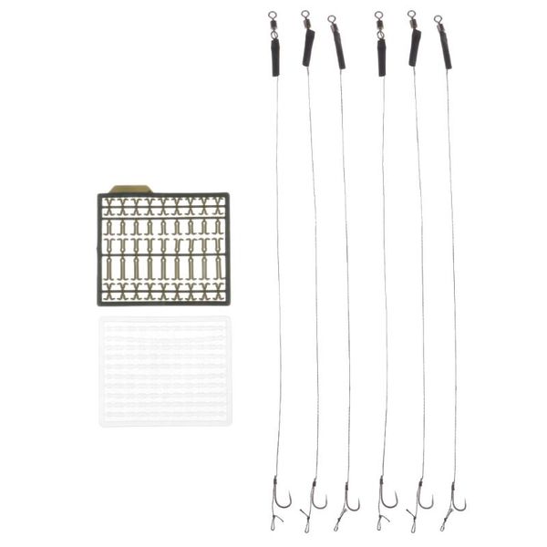 fishing accessories 6pcs carp hair rigs carbon steel fishhook size 6# 8# 10# + 2pcs boilie sers
fishing accessories 6pcs carp hair rigs carbon steel fishhook size 6# 8# 10# + 2pcs boilie sers