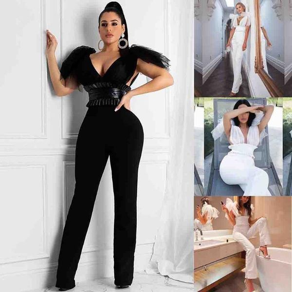 women's jumpsuits & rompers 2021 women solid color mesh deep v neck overalls high waist sleeveless elegant lace party club, Black;white
women's jumpsuits & rompers 2021 women solid color mesh deep v neck overalls high waist sleeveless elegant lace party club, Black;white
