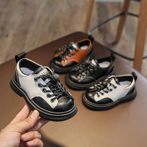 flat shoes retro leather for boys contrast color casual sneaker british style soft bottom kids school performance, Black;grey
flat shoes retro leather for boys contrast color casual sneaker british style soft bottom kids school performance, Black;grey