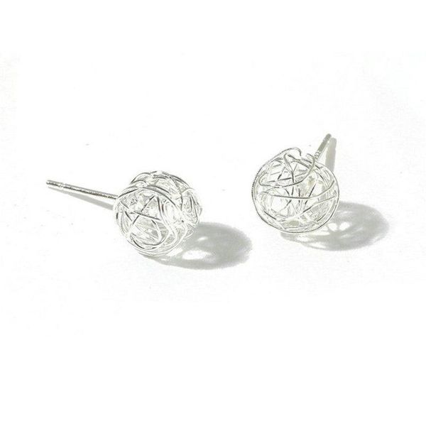 winding iron wire ball ear stud earring for women vintage bird's nest chic korean style exquisite elegant small, Golden;silver
winding iron wire ball ear stud earring for women vintage bird's nest chic korean style exquisite elegant small, Golden;silver
