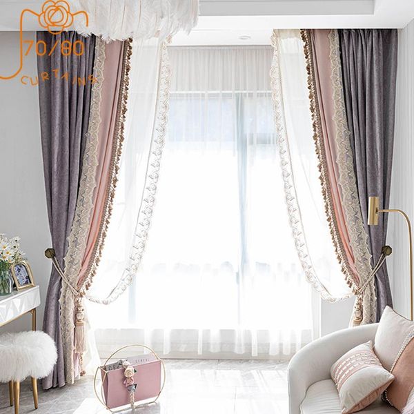 curtain & drapes french luxury chenille lace stitching thickening blackout curtains for bedroom living room finished product
curtain & drapes french luxury chenille lace stitching thickening blackout curtains for bedroom living room finished product