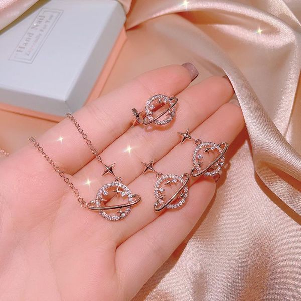 Earrings & Necklace S Fashion Star And Moon Earth Instrument European American Women's Exaggerated Temperamental Sense, Silver
Earrings & Necklace S Fashion Star And Moon Earth Instrument European American Women's Exaggerated Temperamental Sense, Silver