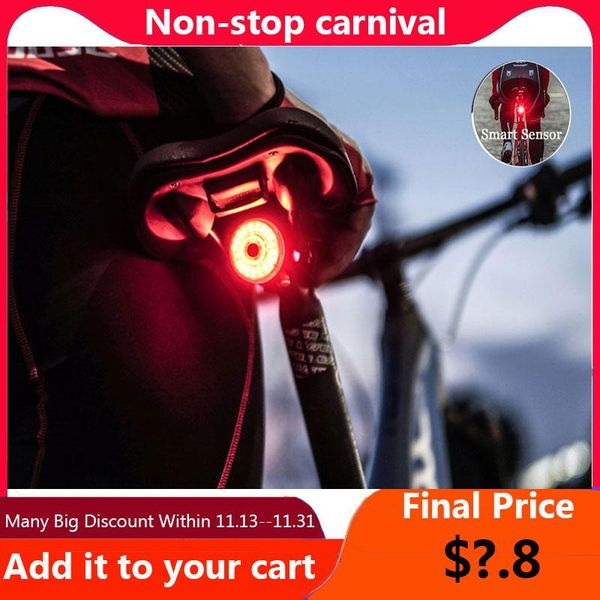 smart bicycle rear light auto start/sbrake sensing ipx6 waterproof usb charge cycling tail taillight bike led lights
smart bicycle rear light auto start/sbrake sensing ipx6 waterproof usb charge cycling tail taillight bike led lights