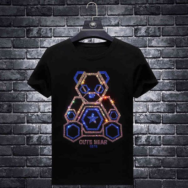 fashion t shirt european summer men's heavy industry ironing and drilling leisure short sleeve spirit guy black thin, White;black
fashion t shirt european summer men's heavy industry ironing and drilling leisure short sleeve spirit guy black thin, White;black