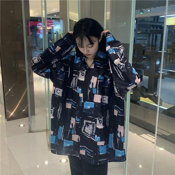 women's blouses & shirts 2021 spring summer blue retro printing blouse hong kong style long sleeve harajuku fashion women button up shi, White
women's blouses & shirts 2021 spring summer blue retro printing blouse hong kong style long sleeve harajuku fashion women button up shi, White
