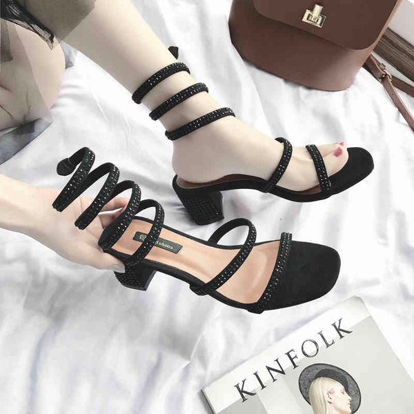 slippers roman bohemian style retro high-heeled shoes snake-shaped wrapped water diamond sandals female summer middle-heeled rough-heeled, Black
slippers roman bohemian style retro high-heeled shoes snake-shaped wrapped water diamond sandals female summer middle-heeled rough-heeled, Black