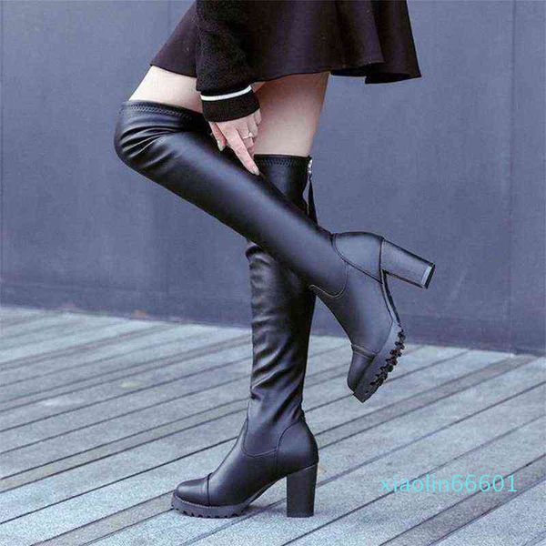 women new autumn over the knee boots woman pu leather zipper womens high heels botas female platform ladies fashion shoes, Black
women new autumn over the knee boots woman pu leather zipper womens high heels botas female platform ladies fashion shoes, Black