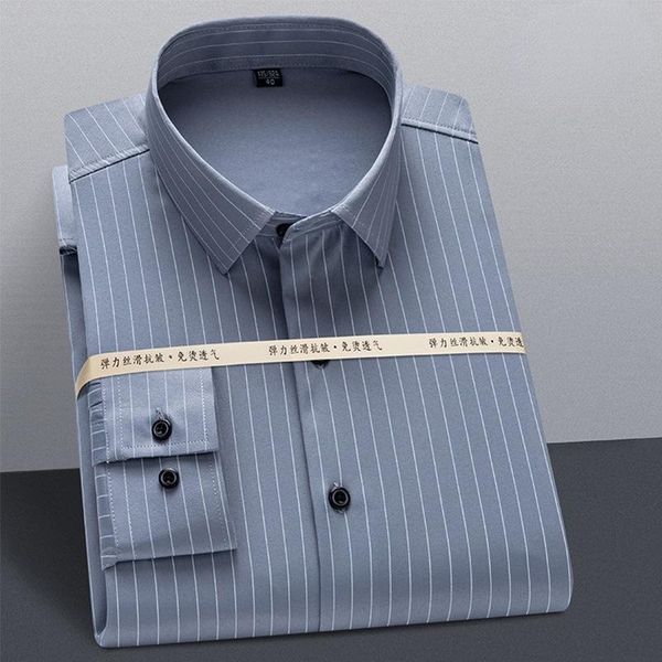 men's casual shirts longsleeve shirt for men business solid color striped stretch slim fit camisas para hombre japanese fashion, White;black
men's casual shirts longsleeve shirt for men business solid color striped stretch slim fit camisas para hombre japanese fashion, White;black