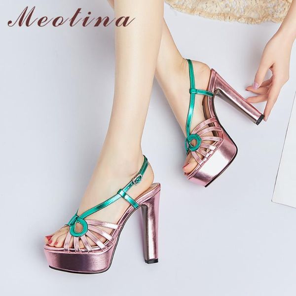meotina women sandals summer shoes mixed colors platform thick heel party buckle super high female 33-40, Black
meotina women sandals summer shoes mixed colors platform thick heel party buckle super high female 33-40, Black