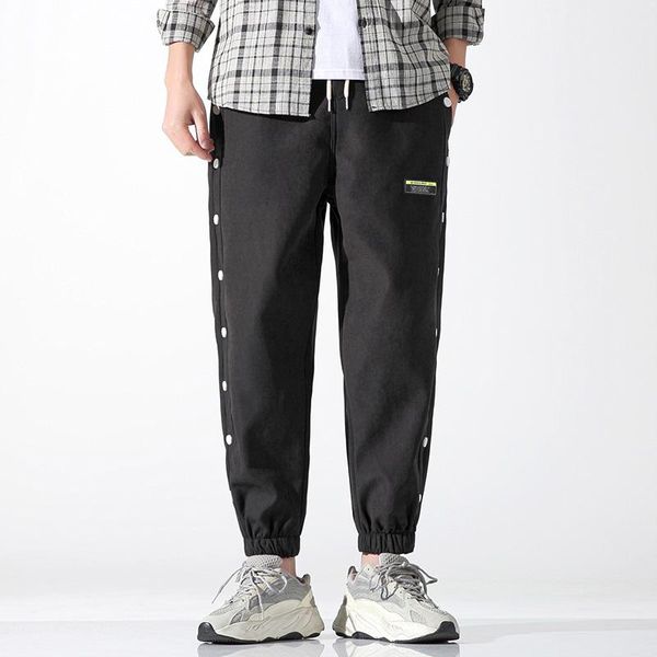 men's casual sports foot trousers 2021 spring and autumn trendy buttoned pants student all-match, Black
men's casual sports foot trousers 2021 spring and autumn trendy buttoned pants student all-match, Black
