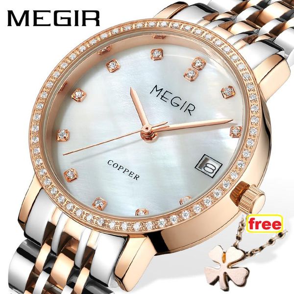 wristwatches megir brand elegant woman watch female wristwatch japan movt 30m waterproof gold expensive analog geneva quartz, Slivery;brown
wristwatches megir brand elegant woman watch female wristwatch japan movt 30m waterproof gold expensive analog geneva quartz, Slivery;brown