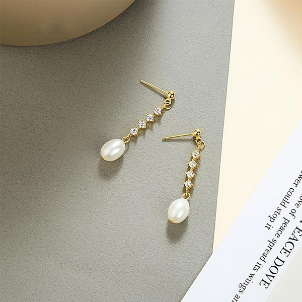 dangle & chandelier fine pearl jewelry s925 fashion long earrings with shiny zircon women's wedding party elegant accessories valentine, Silver
dangle & chandelier fine pearl jewelry s925 fashion long earrings with shiny zircon women's wedding party elegant accessories valentine, Silver