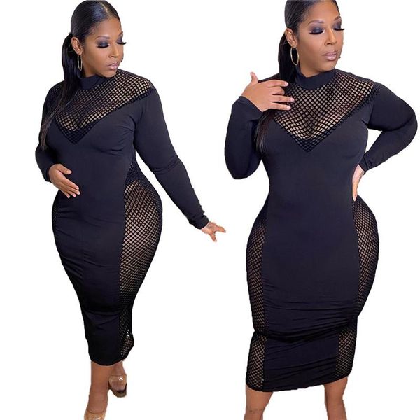 casual dresses wholesale plus size black dress fashion streetwear mesh patchwork maxi women party birthday outfits drop, Black;gray
casual dresses wholesale plus size black dress fashion streetwear mesh patchwork maxi women party birthday outfits drop, Black;gray