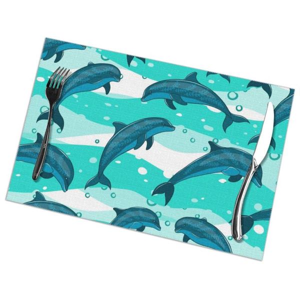 mats & pads set of 6 jumping dolphins on green wave placemats for dining table place mat in kitchen accessories cup wine
mats & pads set of 6 jumping dolphins on green wave placemats for dining table place mat in kitchen accessories cup wine