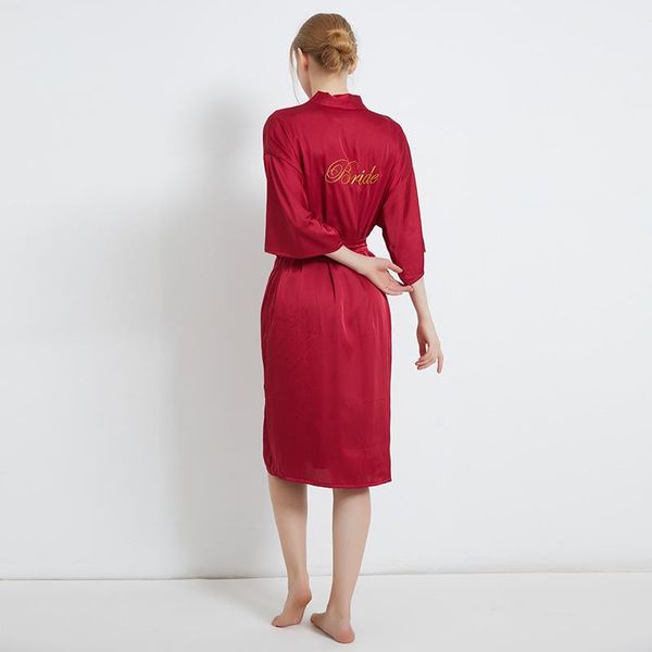 women's sleepwear burgundy embroidery wedding robe rayon bride bridesmaid kimono bathrobe gown loose nightdress women nightwear, Black;red
women's sleepwear burgundy embroidery wedding robe rayon bride bridesmaid kimono bathrobe gown loose nightdress women nightwear, Black;red