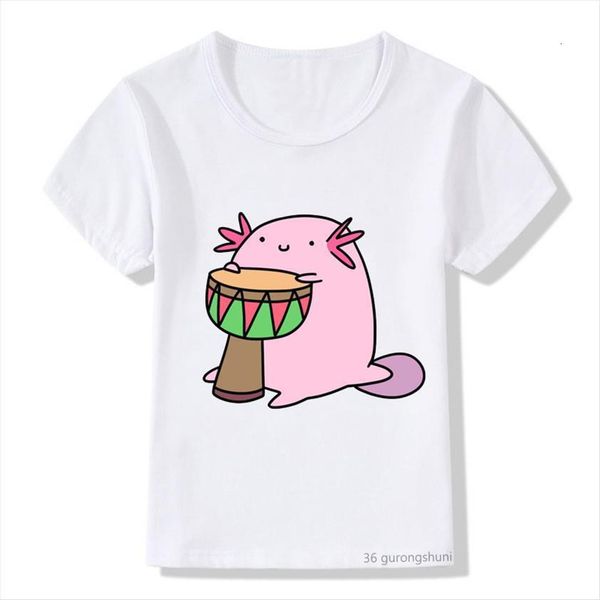 funny cute axolotl playing african drum cartoon printed t shirt kawaii kids clothes summer boys girls fashion wholesale, Blue
funny cute axolotl playing african drum cartoon printed t shirt kawaii kids clothes summer boys girls fashion wholesale, Blue