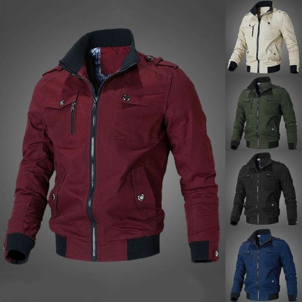 men's jackets solid color men jacket stand collar slim multi pockets zipper coat for daily wear, Black;brown
men's jackets solid color men jacket stand collar slim multi pockets zipper coat for daily wear, Black;brown