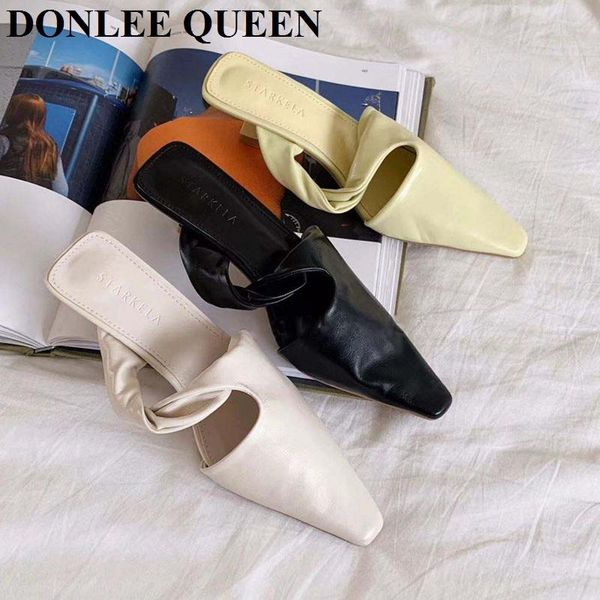 fashion pointed toe slippers women slip on mules med heels outsides slides elegant ladies shoes sandal slipper, Black
fashion pointed toe slippers women slip on mules med heels outsides slides elegant ladies shoes sandal slipper, Black