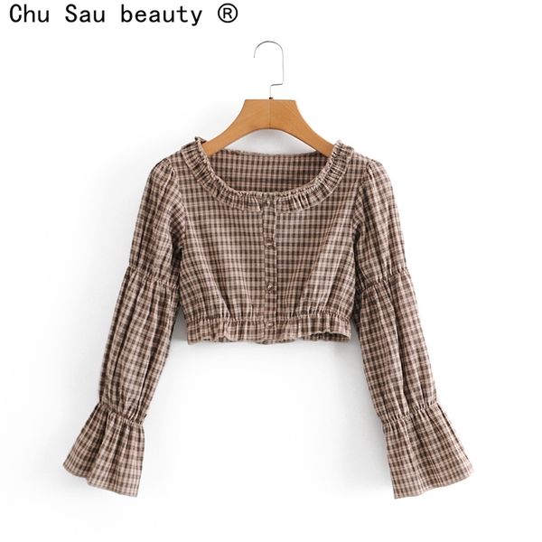 spring vintage sweet cute girl ruffled plaid puff sleeve college style long short blouses shirt crop woman 210514, White
spring vintage sweet cute girl ruffled plaid puff sleeve college style long short blouses shirt crop woman 210514, White