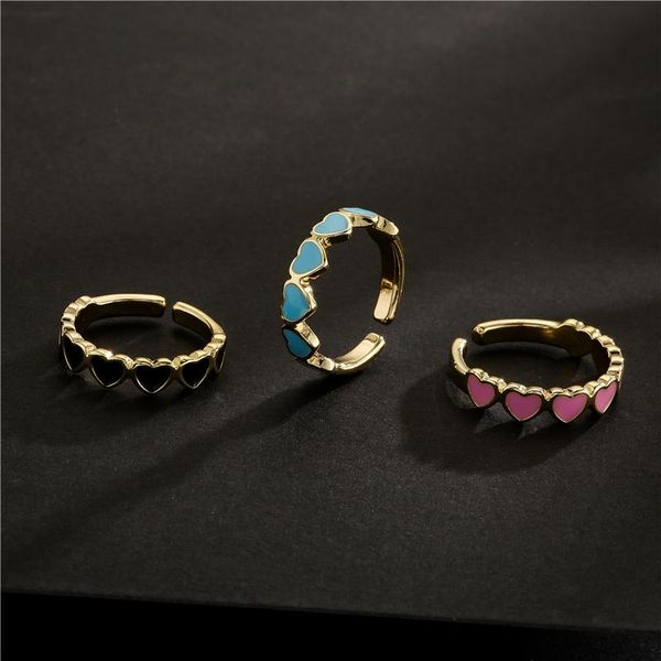wedding rings cmoonry 2021 gold color copper ring female engagement jewelry colourful oil dripping heart charm finger, Slivery;golden
wedding rings cmoonry 2021 gold color copper ring female engagement jewelry colourful oil dripping heart charm finger, Slivery;golden