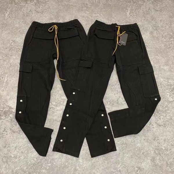 men's pants hiphop pocket cargo men women 1:1 paikou metal zipper inside tag trousers, Black
men's pants hiphop pocket cargo men women 1:1 paikou metal zipper inside tag trousers, Black