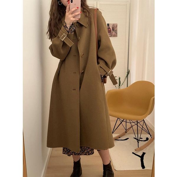 women's wool & blends 2021 fashion small double-sided cashmere coat coffee warm in autumn and winter, Black
women's wool & blends 2021 fashion small double-sided cashmere coat coffee warm in autumn and winter, Black
